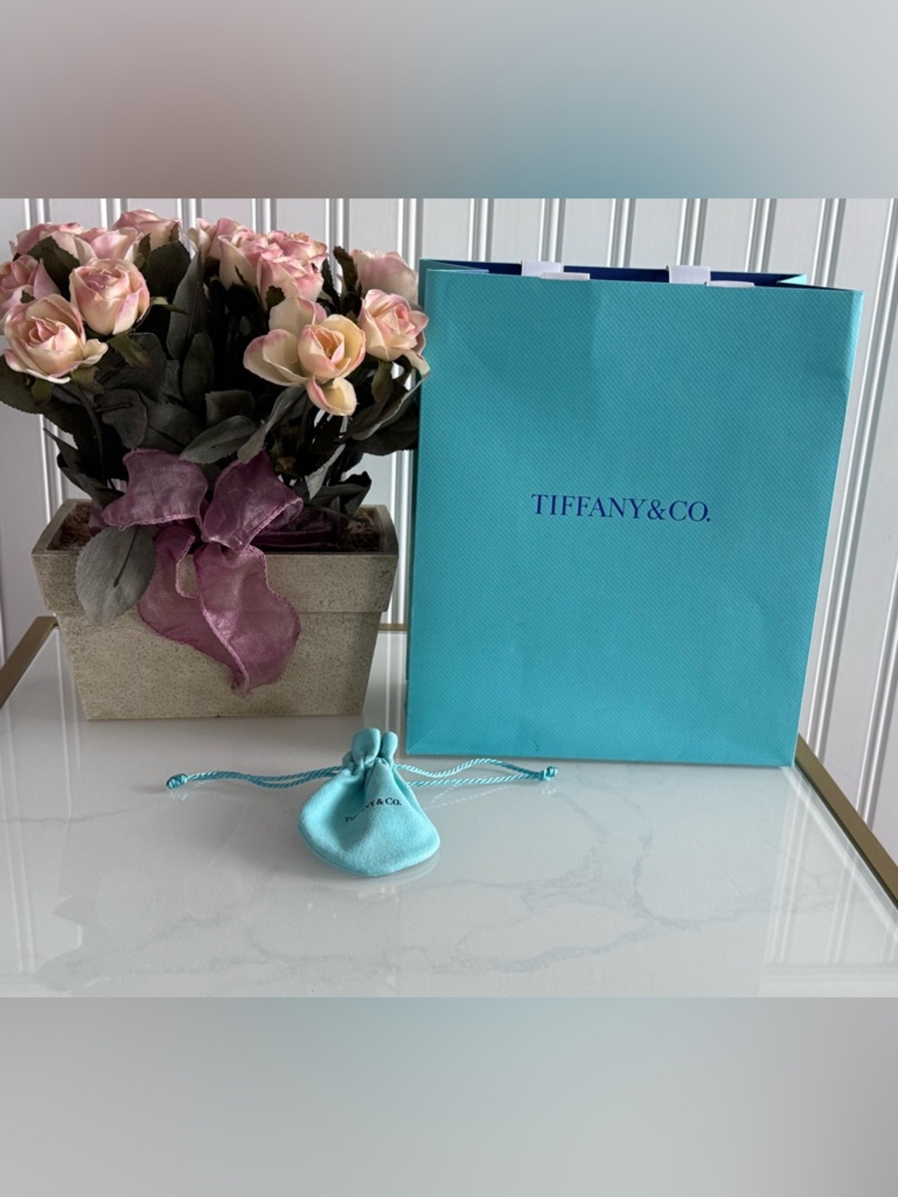 Tiffany & Co 2025 Limited Edition Blue Shopping Gift Bag & Dust Bag